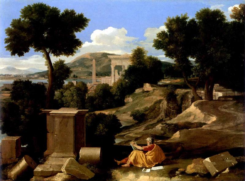 Nicolas Poussin Paysage avec saint Jean a Patmos France oil painting art